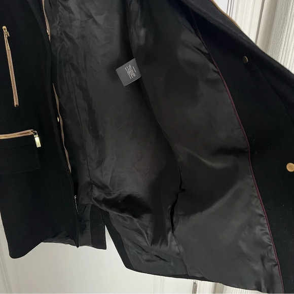 Vince Camuto Black Pea Coat size S - Picture 7 of 12